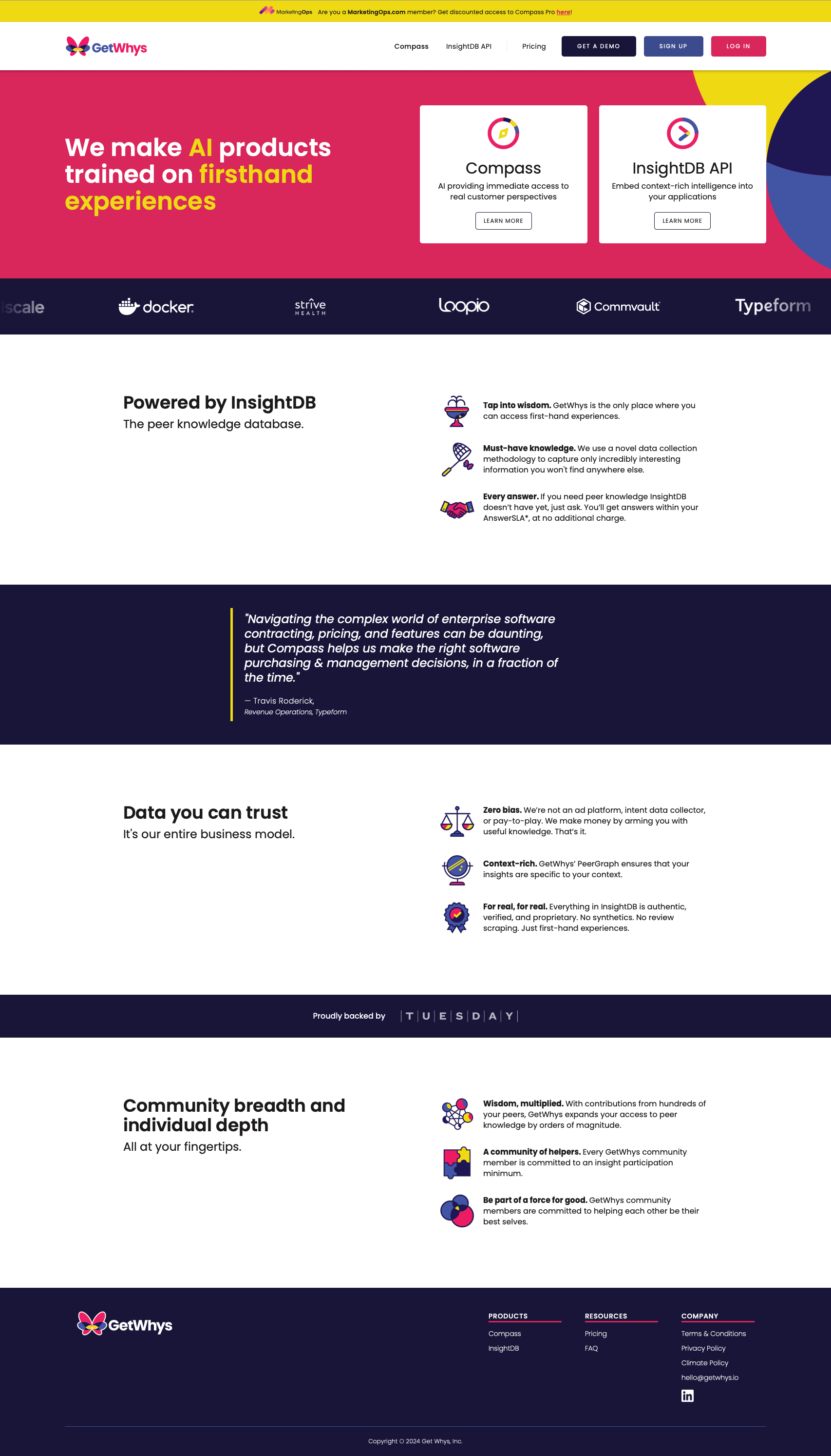 GetWhys homepage in 2024